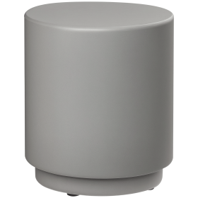 HOMCOM Lightweight Accent Table with Concrete Finish Round Side Table, Light Gray