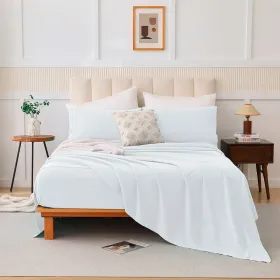 Four-piece Bed Set, K (Color: White)