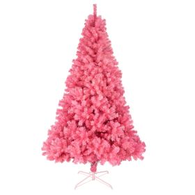 6ft  PVC Material Christmas Tree (Color: Pink)