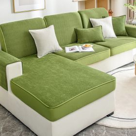 Shanier sofa cover, all inclusive and universal set, new elastic anti slip sofa cushion, all-season universal cover, anti cat scratch (Color: Yuxin Matcha Green, size: 60*150)