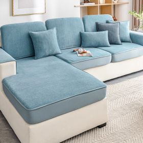 Shanier sofa cover, all inclusive and universal set, new elastic anti slip sofa cushion, all-season universal cover, anti cat scratch (Color: Yuxin Haigang Blue, size: 70*80)