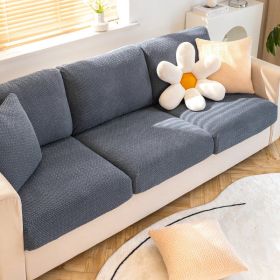 Shake fleece sofa cover, all inclusive universal cover, lazy elastic sofa cover, all season universal anti cat scratch sofa cover (Color: Jingmi Grey, size: XL+)