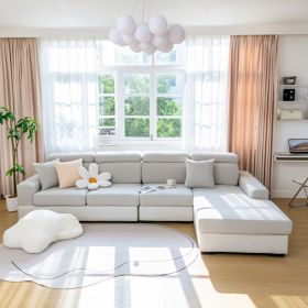 Sofa cover, all inclusive, all-in-one, all season universal, seat cushion, anti cat scratch, Nordic cover cloth, cross-border wholesale sofa hats (Color: Z-word Light gray, size: L)