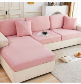 Ice Silk Elastic Sofa Hat Full Package Universal Set New Simple Modern Anti slip Sofa Cover Summer Cover (Color: Rose powder, size: XL)