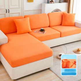 Ice Silk Elastic Sofa Hat Full Package Universal Set New Simple Modern Anti slip Sofa Cover Summer Cover (Color: aurantiacus, size: Plus M)